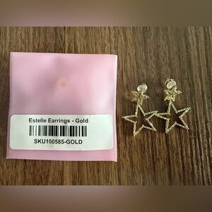 BAR By Alexa Rae Gold Star Earrings NWT